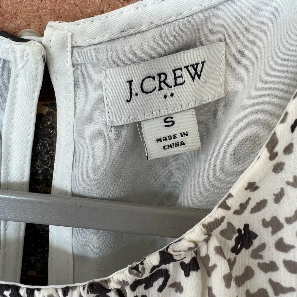 J Crew Cinched Waist Snakeskin Print Dress size Small
